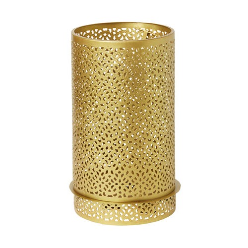Svícen Bliss zlatá kov 200x120mm LED - Duni Svíčky, svícny, kroužky Svícny & kroužky