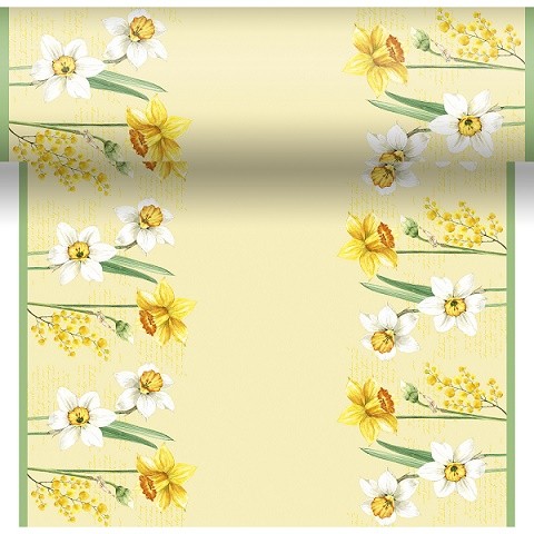 Tete-a-téte 0,4x4,8m Spring Daffodil - Duni Ubrusy, šerpy, prostírky Šerpy