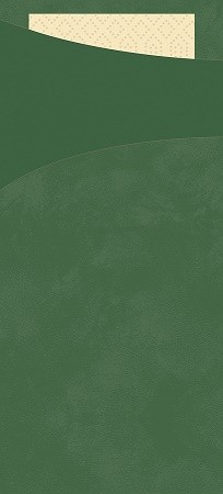 Tissue Sacchetto 8,5x20cm Tm.zelená100ks - Duni Ubrousky, kapsy na příbory Kapsy na příbory