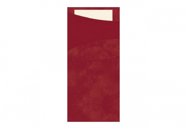 Tissue Sacchetto 8,5x19cm Vínové 100ks - Duni Ubrousky, kapsy na příbory Kapsy na příbory