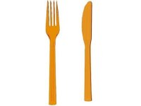 Vidlička a nůž tvrz plast 10ks+10ks DUNI