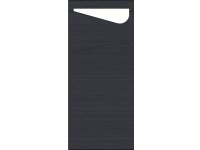 Sacchetto 8.5x19cm Černá /bílý ubrousek100ks