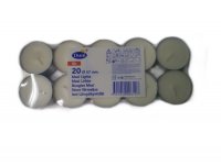 Svíčka čajová 8ho 57mm white 20ks Duni
