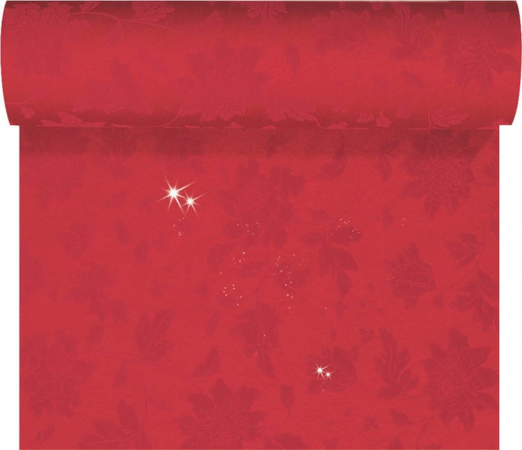 Téte-a-Téte 0,45x40m Sensia červená Třp. - Duni Ubrusy, šerpy, prostírky Šerpy
