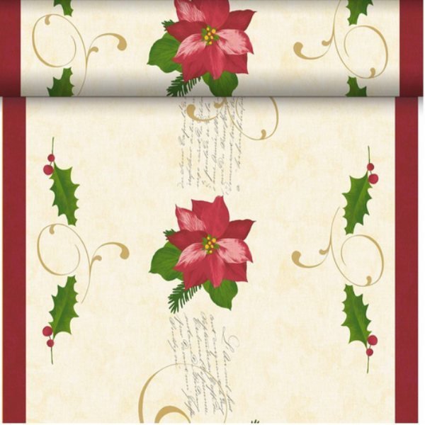 Téte-a-Téte 0,4x24m Christmas Flower Téte-a-Téte 0,4x24m Christmas Flower - Duni Ubrusy, šerpy, prostírky Šerpy