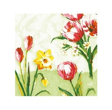 Ubrousek 33x33 3V Red Tulip 50ks Ubrousek 33x33 3V Red Tulip 50ks - Duni Ubrousky, kapsy na příbory 3 vrstvé ubrousky