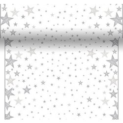 Tete-a Téte 0.4x4.8m Shining Star White Tete-a Téte 0.4x4.8m Shining Star White - Duni Ubrusy, šerpy, prostírky Šerpy