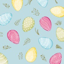 Ubrousek 33x33 3V Pastel Eggs 20ks Ubrousek 33x33 3V Pastel Eggs 20ks - Duni Ubrousky, kapsy na příbory 3 vrstvé ubrousky