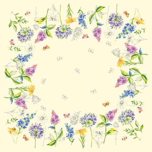 Ubrus 84x84 DSilk Sweet Spring omyvateln Ubrus 84x84 DSilk Sweet Spring omyvateln - Duni Ubrusy, šerpy, prostírky Omyvatelný ubrus