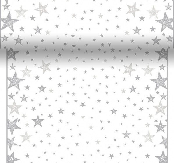 Téte-a-Téte 0,4x4,8m Schining Star White Téte-a-Téte 0,4x4,8m Schining Star White - Duni Ubrusy, šerpy, prostírky Šerpy