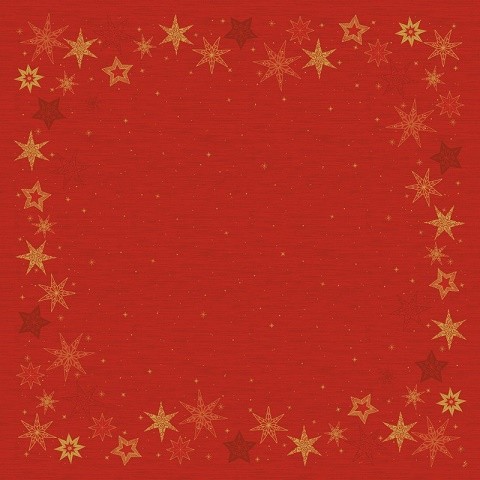 Ubrus 84x84 Star Stories Red neomyvat - Duni Ubrusy, šerpy, prostírky Neomyvatelný ubrus