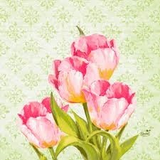 Ubrousek 33x33 3V Love Tulips 50ks Ubrousek 33x33 3V Love Tulips 50ks - Duni Ubrousky, kapsy na příbory 3 vrstvé ubrousky