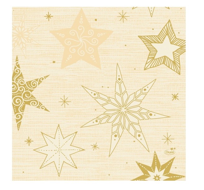 Ubrousek 33x33 3V Star Stories Cream 20k Ubrousek 33x33 3V Star Stories Cream 20k - Duni Ubrousky, kapsy na příbory 3 vrstvé ubrousky