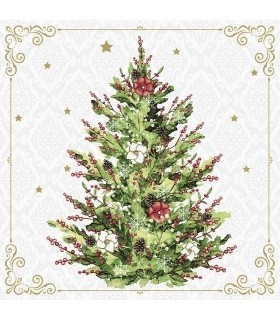 Ubrousek D-SOFT 40X40CM CHRISTMAS TRE 12ks