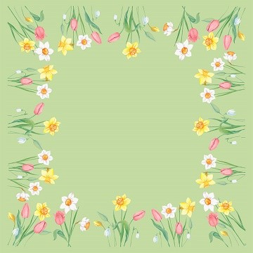 Ubrus 84x84 Dsilk Spring Melody omyvatelný - Duni Ubrusy, šerpy, prostírky Omyvatelný ubrus