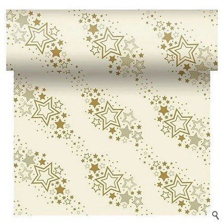 Téte-a- Téte 0,4x4,8m Holiday Star Cream - Duni Ubrusy, šerpy, prostírky Šerpy