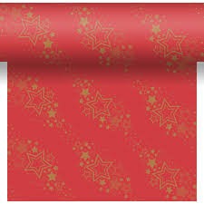 Téte-a-Téte 0,4x4,8m Holiday Star Red - Duni Ubrusy, šerpy, prostírky Šerpy