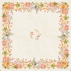 Ubrus 84x84 DSilk Spicy Pumpkin omyvatelný 1ks - Duni Ubrusy, šerpy, prostírky Omyvatelný ubrus