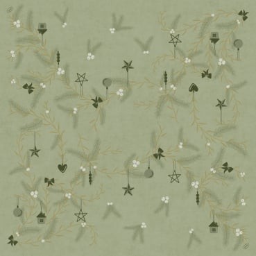 Ubrousky 40x40 Dsoft Noel Pistachio 60ks - Duni Ubrousky, kapsy na příbory Airlaid 40x40