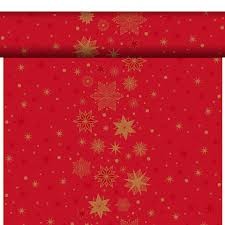 Tete-a- tete 0,4x24m Stargazing red - Duni Ubrusy, šerpy, prostírky Šerpy