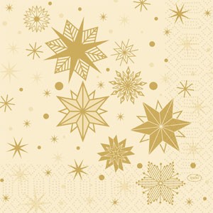 Ubrousky 40x40 Dsoft Stargazing Cream 60ks - Duni Ubrousky, kapsy na příbory Airlaid 40x40