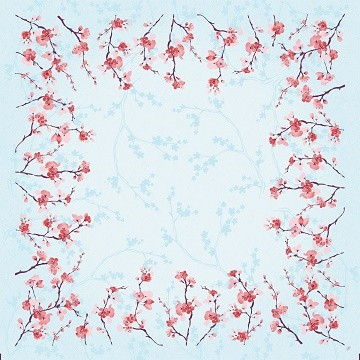 Ubrus 84x84 Cherry Breeze Blue neomyvatelný - Duni Ubrusy, šerpy, prostírky Neomyvatelný ubrus