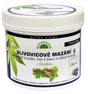 Slivovicové mazání s konopím 500ml
