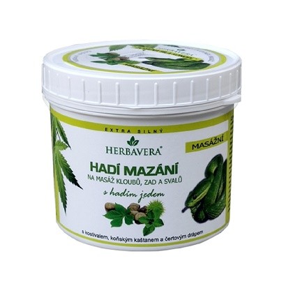 Hadí mazání s konopím Herbavera 500ml