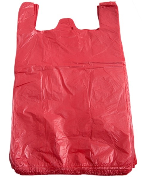 Taška 4kg červená 50ks - Úklidové a ochranné pomůcky Obalový materiál Mikrotenové tašky