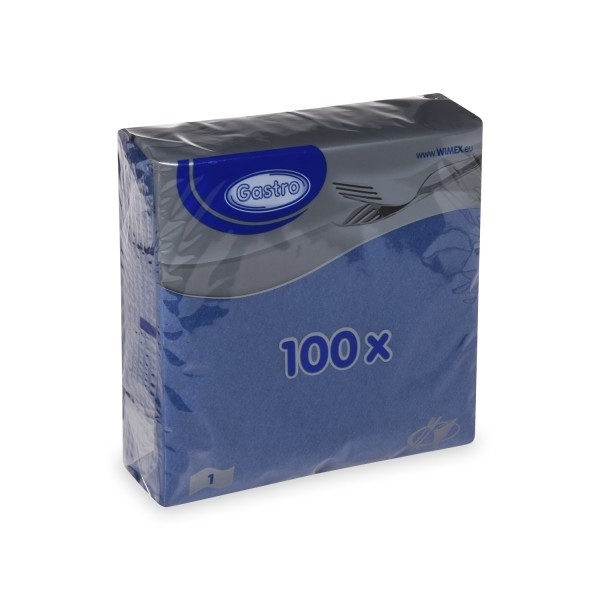 Ubrousek 33x33 1Vr TM.Modré 100ks - Papírová hygiena Ubrousky 1 vrstvé