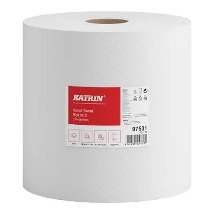 Katrin průmysl. utěrky MAXI 25x21 150m 2vr. Katrin průmysl. utěrky MAXI 25x21 150m 2vr. - Papírová hygiena Papírové ručníky v roli Maxi